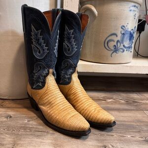Lucchese 1883 Lizard Cowgirl Boots Womens